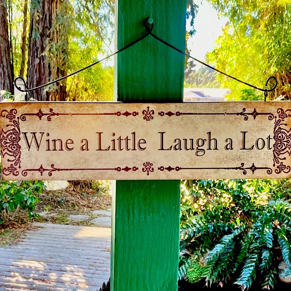 Other - Wine A Little Laugh A Lot Sign Wall Decor Spring Gift Kitchen Home Bar
